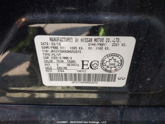 JN1CV7ARXGM252672 Infiniti 2016