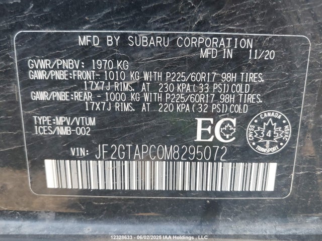 JF2GTAPC0M8295072 Subaru na