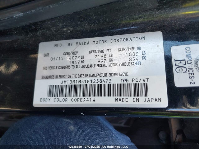 JM1BM1M31F1258473 Mazda py