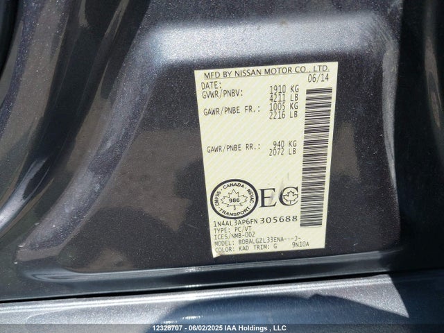 1N4AL3AP6FN305688 Nissan 2015