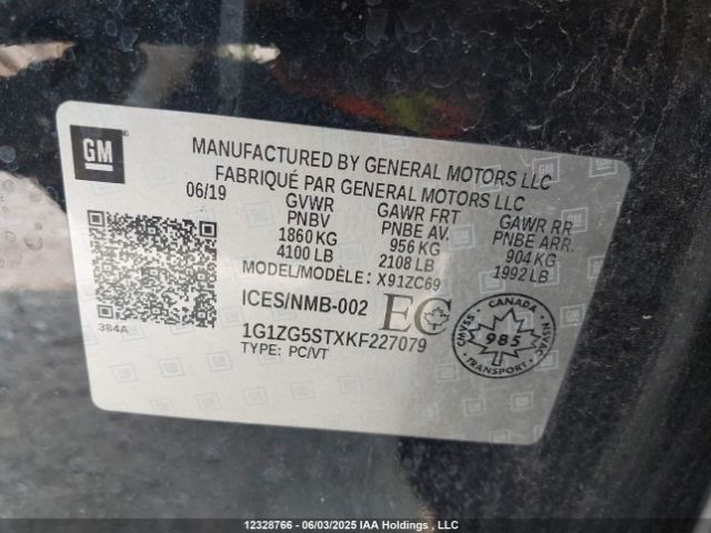 1G1ZG5STXKF227079 Chevrolet lfv - direct injection, variable valve timing, gen 1