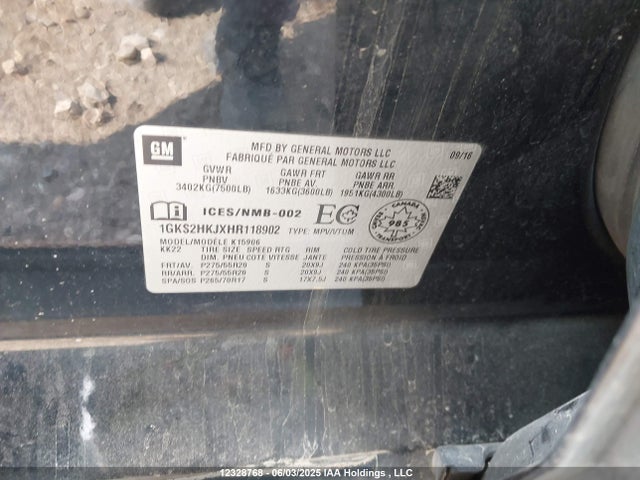 1GKS2HKJXHR118902 GMC Yukon Xl Denali Denali
