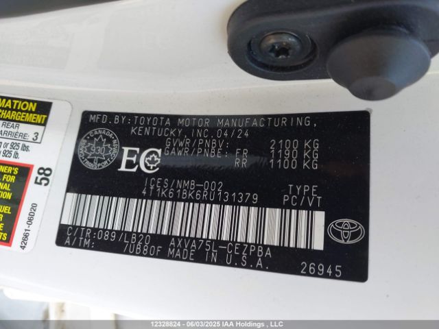 4T1K61BK6RU131379 Toyota a25a-fks