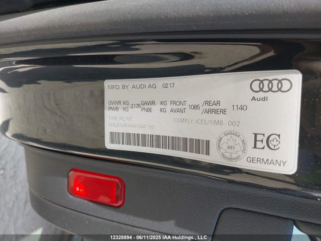 WAUFNAF44HN064193 Audi 2017