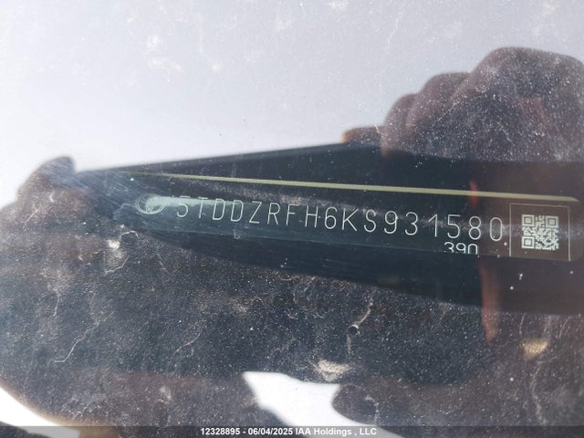 5TDDZRFH6KS931580 Toyota 2gr-fks