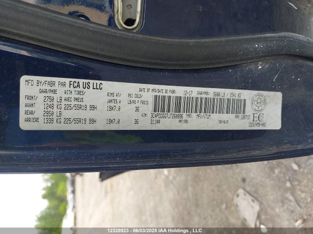 3C4PDDGG7JT260896 Dodge Journey