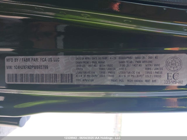 1C4HJXFN2PW693799 Jeep Wrangler
