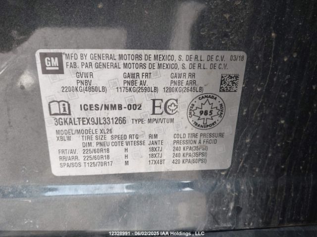 3GKALTEX9JL331266 GMC ltg - spark ignited direct injection, alum dohc, vvt, dcvcp turbo, e0-e100, alum