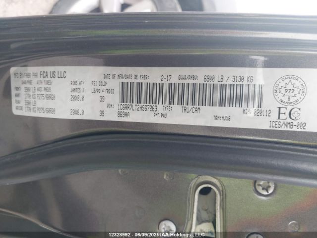 1C6RR7LT2HS672631 RAM 1500 Slt