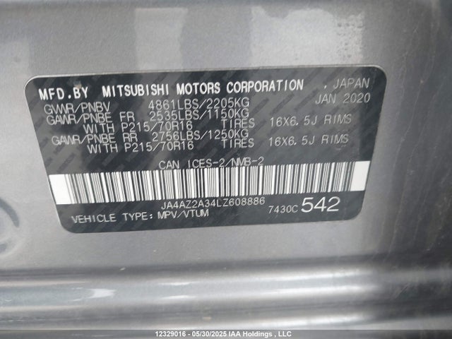 JA4AZ2A34LZ608886 Mitsubishi mivec