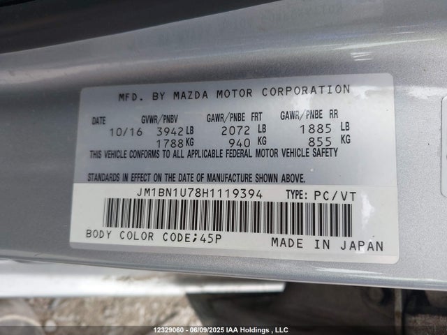 JM1BN1U78H1119394 Mazda pe
