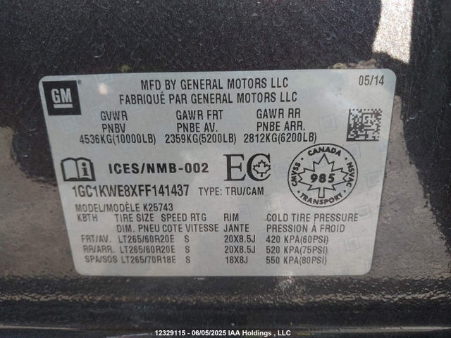 1GC1KWE8XFF141437 Chevrolet lml