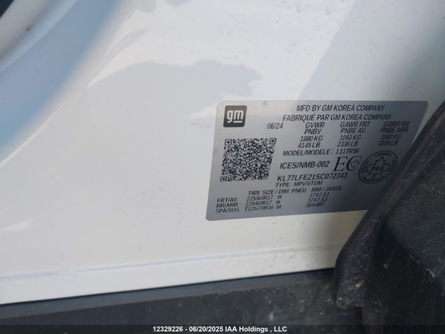 KL77LFE21SC072343 Chevrolet lih