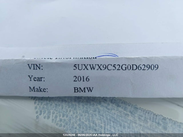 5UXWX9C52G0D62909 BMW X3