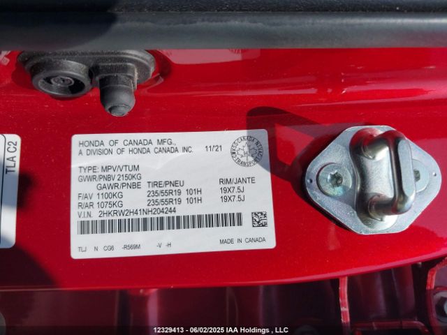 2HKRW2H41NH204244 Honda l15be