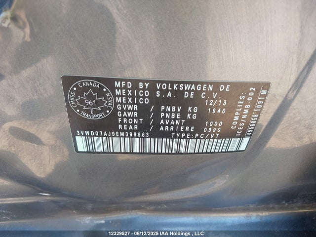 3VWD07AJ9EM399963 Volkswagen Jetta