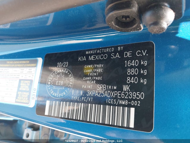 3KPA25ADXPE623950 KIA mpi gamma ii