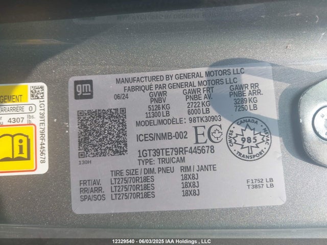 1GT39TE79RF445678 GMC Sierra K3500 Sle