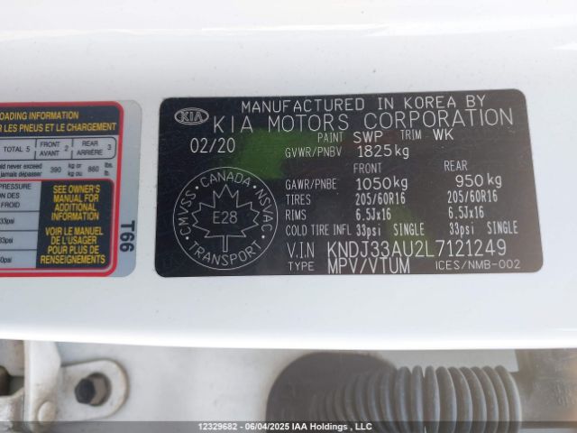 KNDJ33AU2L7121249 KIA mpi nu