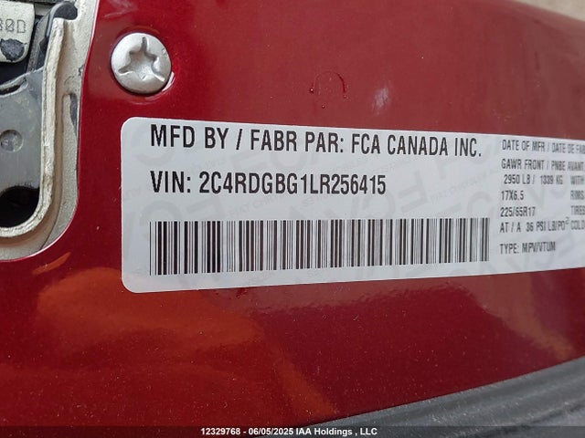 2C4RDGBG1LR256415 Dodge Grand Caravan
