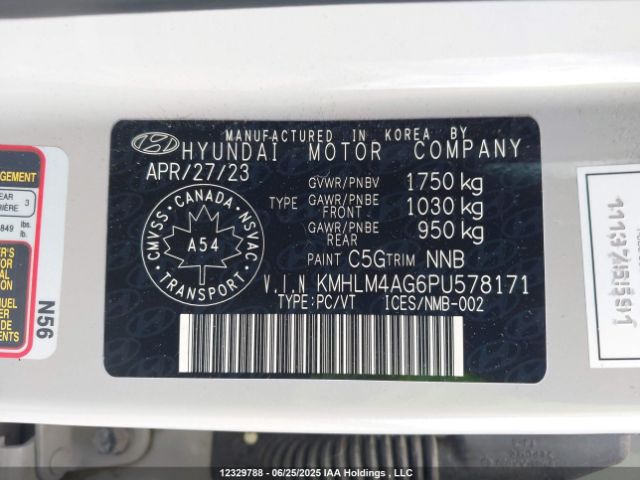 KMHLM4AG6PU578171 Hyundai mpi nu pe