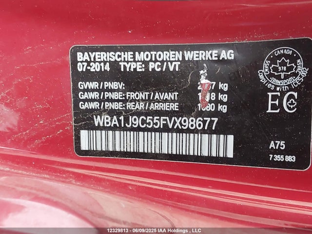 WBA1J9C55FVX98677 BMW 2015