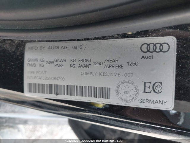 Audi A6 2016 WAUFGAFC2GN064290 Image 9