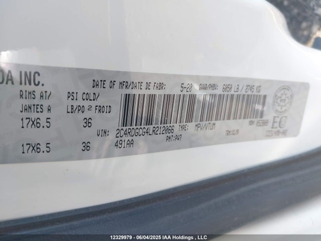 2C4RDGCG4LR212066 Dodge Grand Caravan