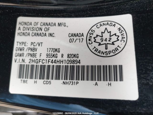 2HGFC1F44HH109894 Honda l15b7