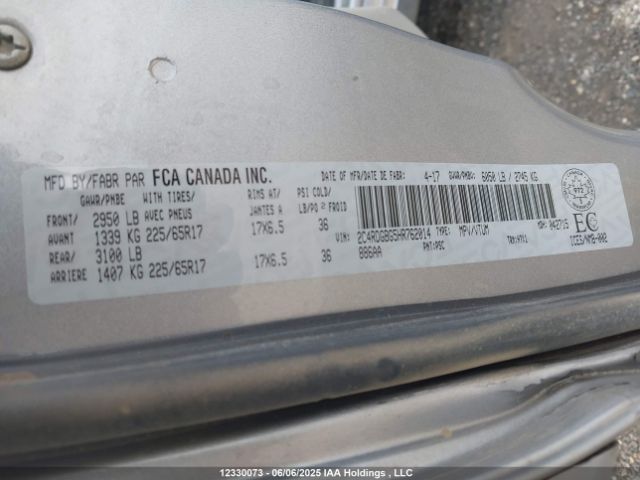2C4RDGBG5HR762014 Dodge Grand Caravan Cvp/sxt
