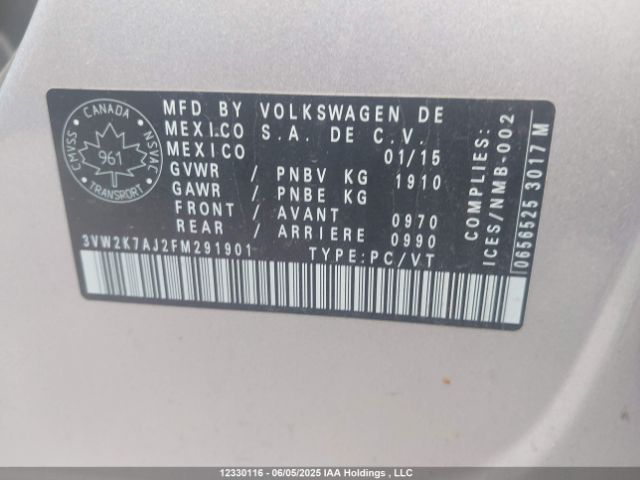 3VW2K7AJ2FM291901 Volkswagen Jetta