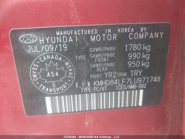 KMHD84LF7LU971748 Hyundai mpi nu