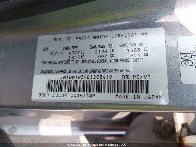 JM1BM1W34E1208419 Mazda py