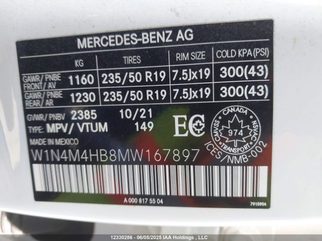 W1N4M4HB8MW167897 Mercedes-Benz m260