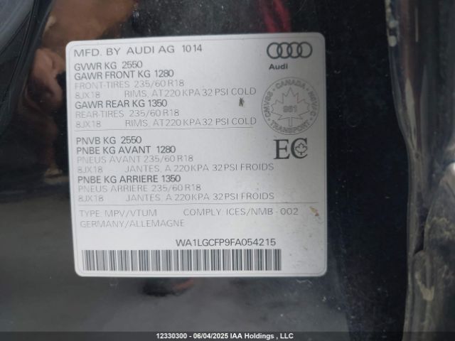 WA1LGCFP9FA054215 Audi Q5 3.0t Technik