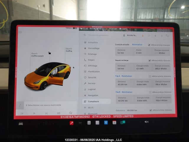 5YJ3E1EA7MF963992 Tesla Model 3 Standard Range/standard Range Plus
