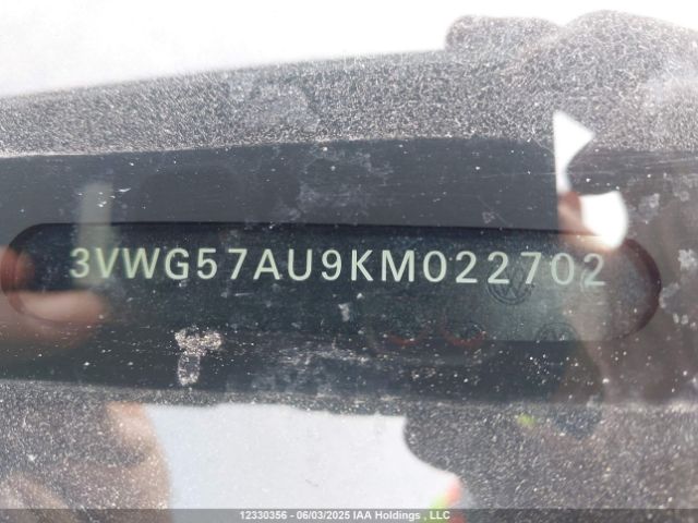 3VWG57AU9KM022702 Volkswagen Golf