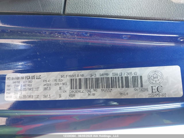 1C4HJXENXLW177346 Jeep Wrangler