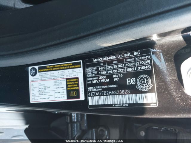 4JGDA7FB2HA823823 Mercedes-Benz m157