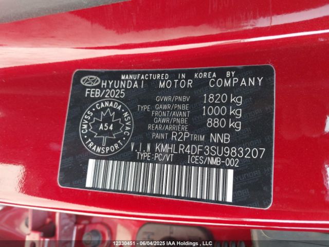 KMHLR4DF3SU983207 Hyundai t-gdi gamma ii