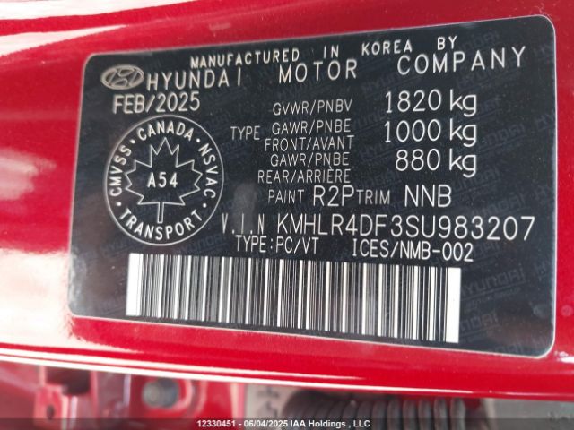 KMHLR4DF3SU983207 Hyundai t-gdi gamma ii