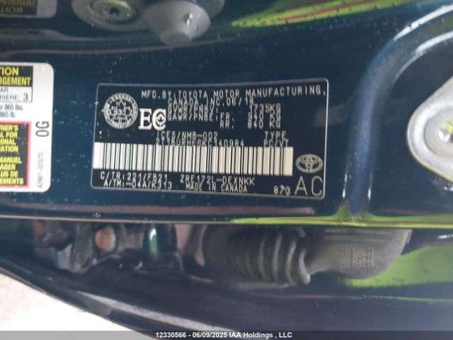 2T1BURHE6KC140984 Toyota 2zr-fe