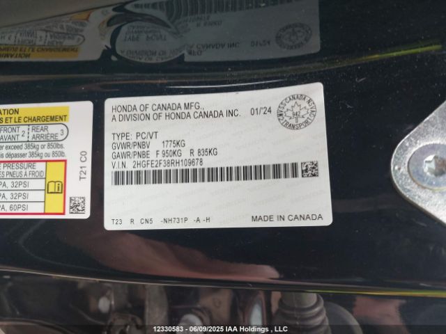 2HGFE2F38RH109678 Honda k20c2