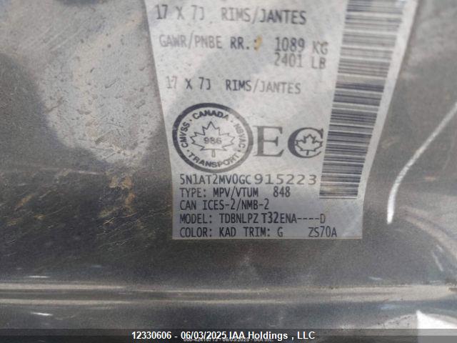 5N1AT2MV0GC915223 Nissan 2016