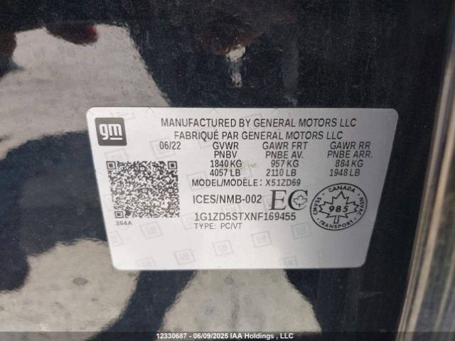 1G1ZD5STXNF169455 Chevrolet lfv - direct injection, variable valve timing, gen 1 gmna