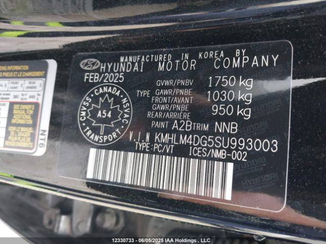 KMHLM4DG5SU993003 Hyundai mpi nu pe