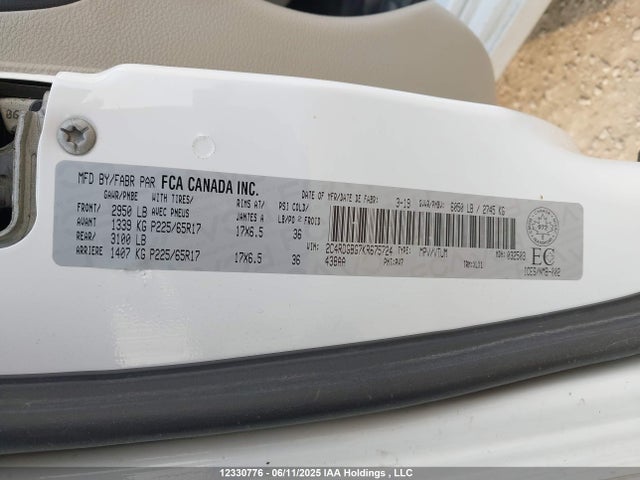 2C4RDGBG7KR675724 Dodge Grand Caravan