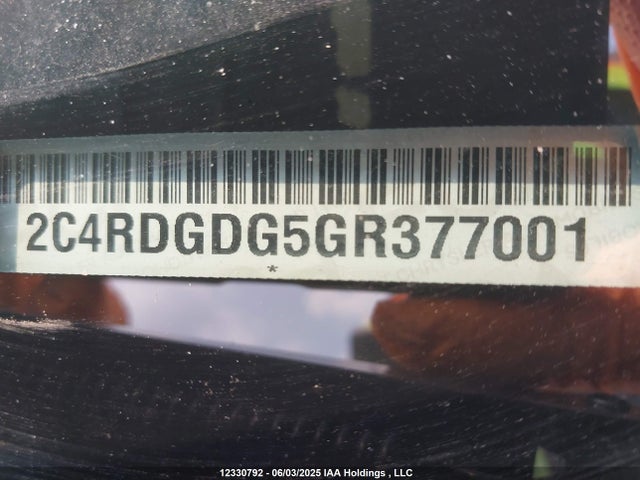 2C4RDGDG5GR377001 Dodge 2016