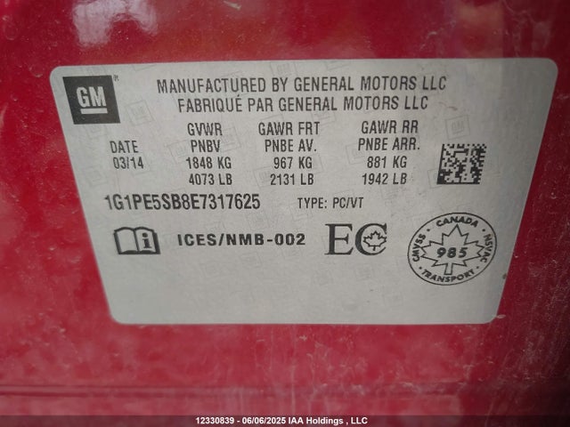 1G1PE5SB8E7317625 Chevrolet LUV