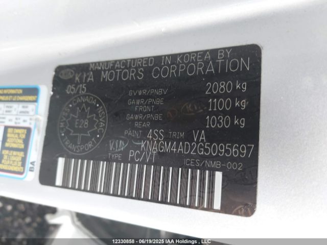 KNAGM4AD2G5095697 KIA mpi theta ii